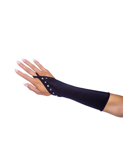 Roma Rave / Festival Bedazzled Gloves with Rhinestones