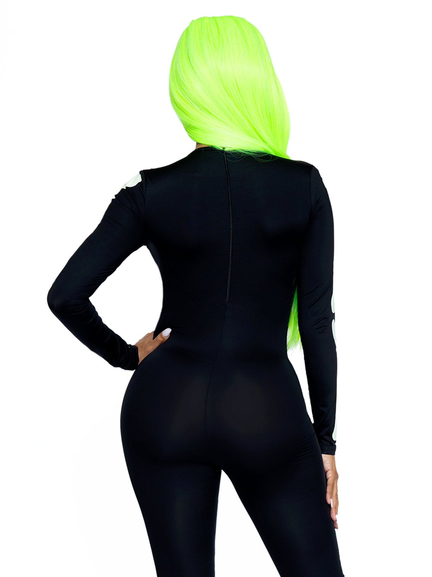 Printed Glow In The Dark Skeleton Catsuit