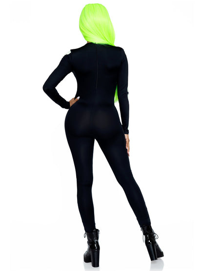Printed Glow In The Dark Skeleton Catsuit