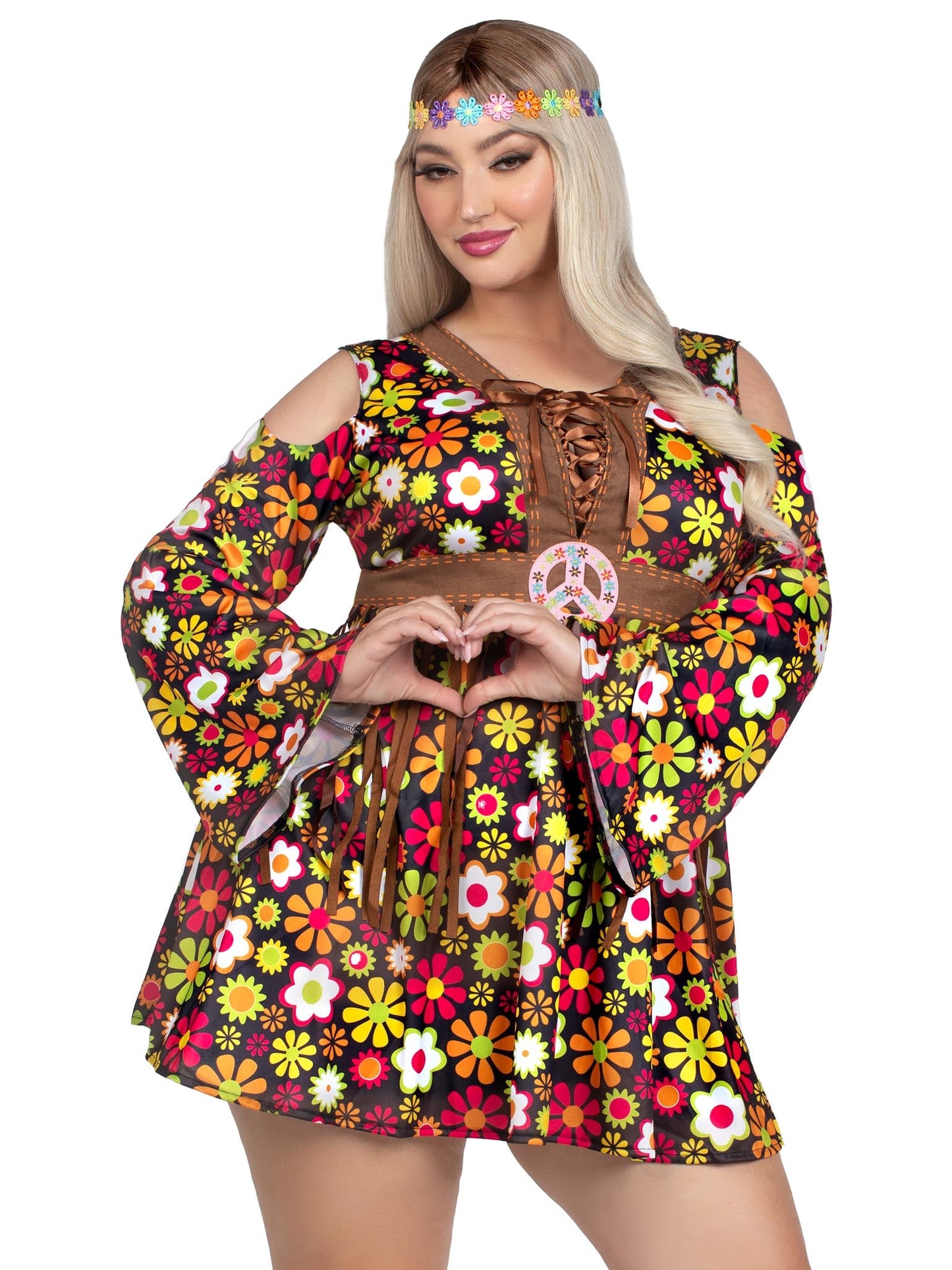 Plus Starflower Hippie Costume