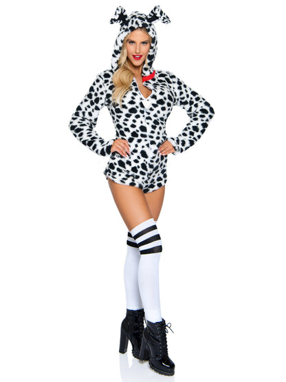Darling Dalmatian Ultra Soft Romper With Hood