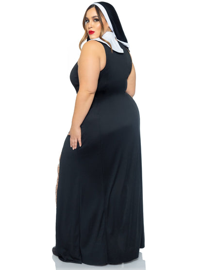 Plus Sultry Sinner Nun Costume