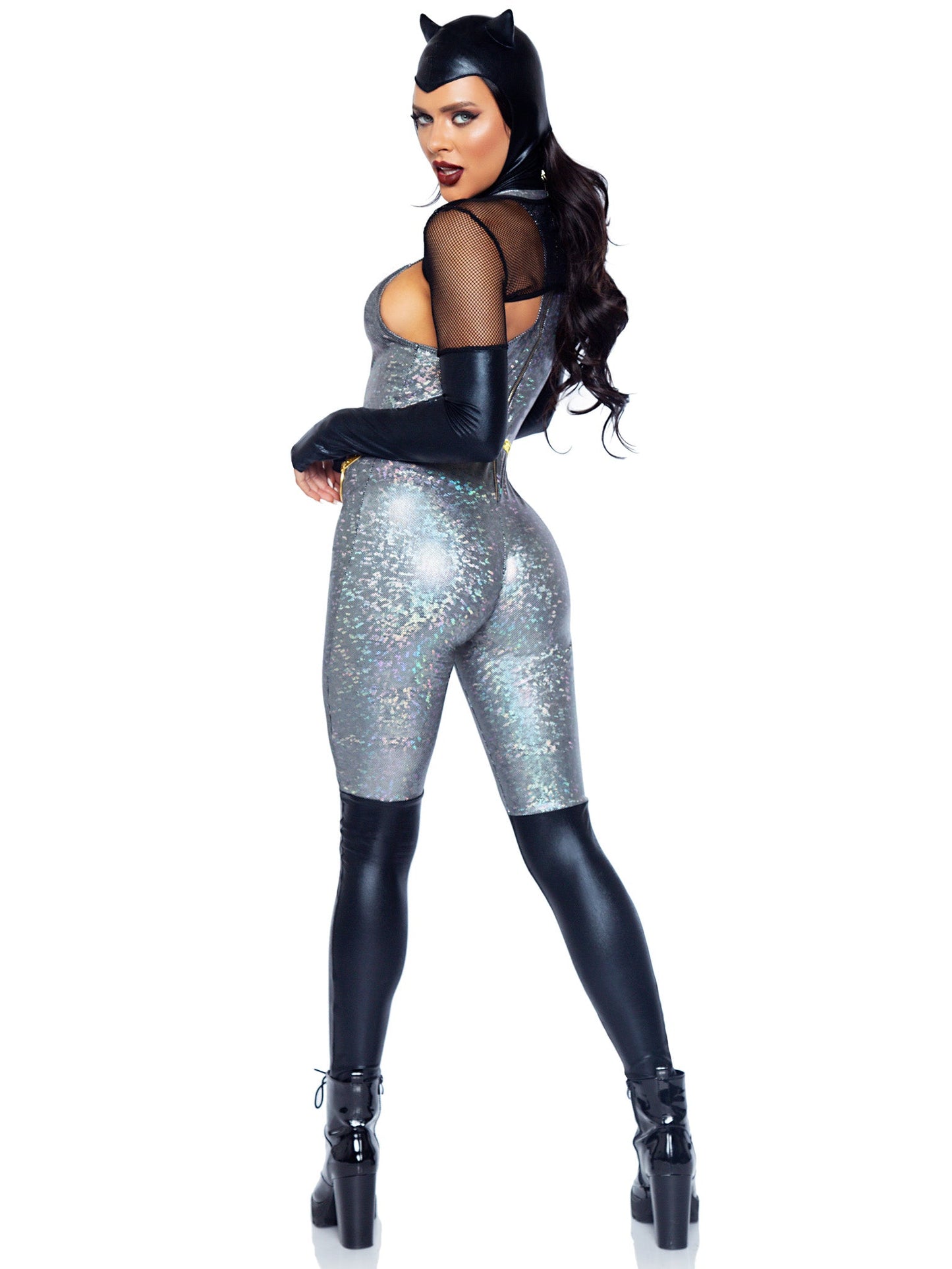 Feline Felon Villain Catsuit Costume