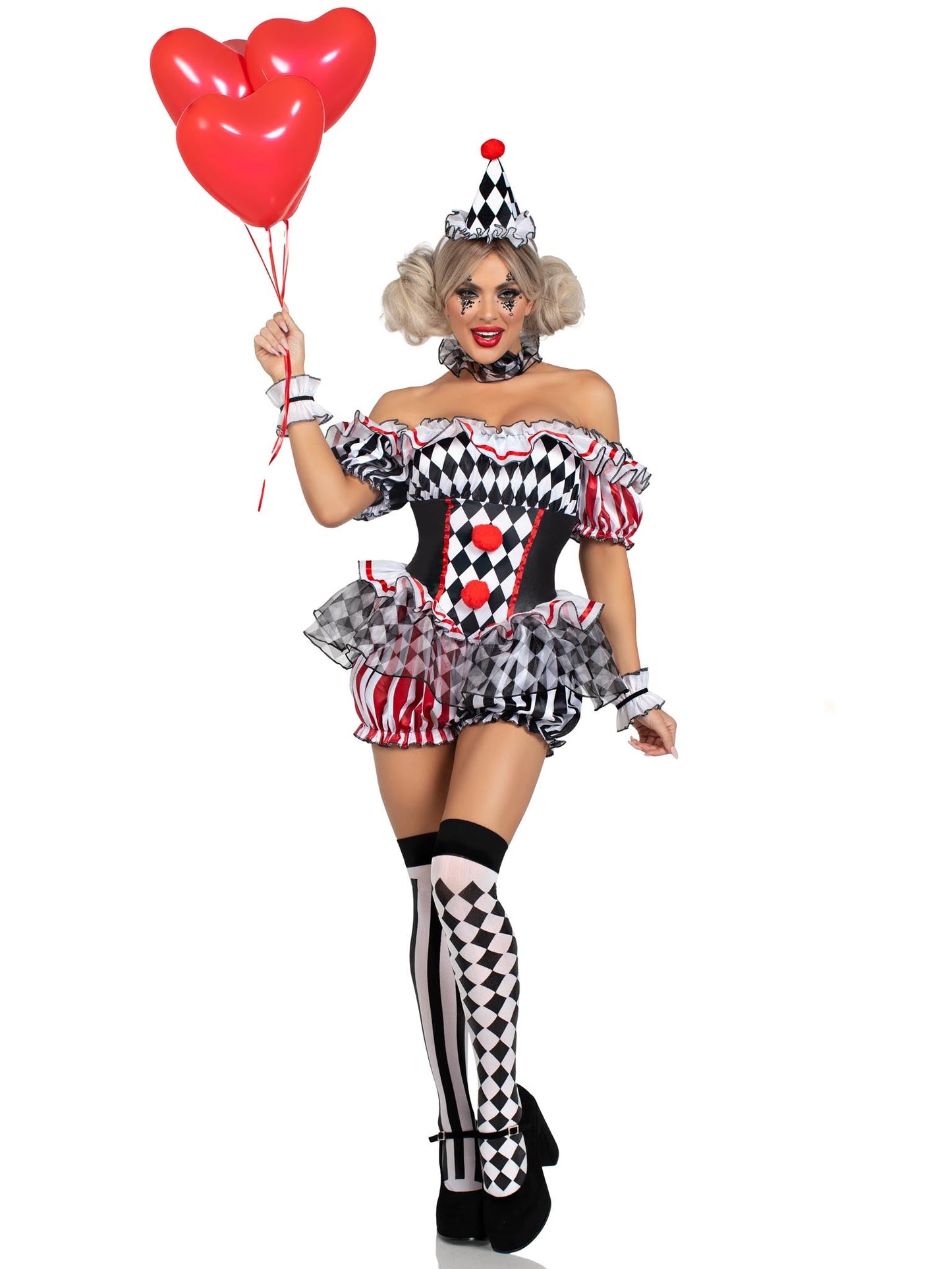 Darling Harlequin Clown Costume