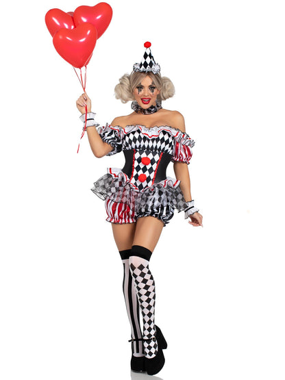 Darling Harlequin Clown Costume