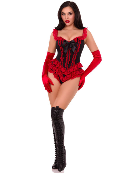 Ruffle Bodysuit with Boning