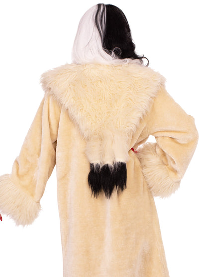 Villainess Satin Lined Faux-Fur Coat
