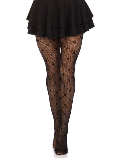 Valentina Heart Net Tights