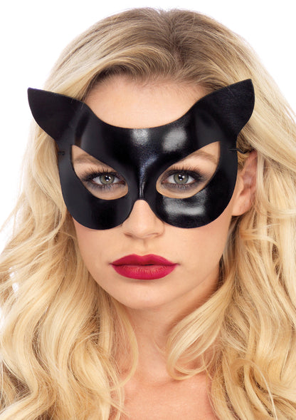 Vinyl Wet Look Cat Costume Mask
