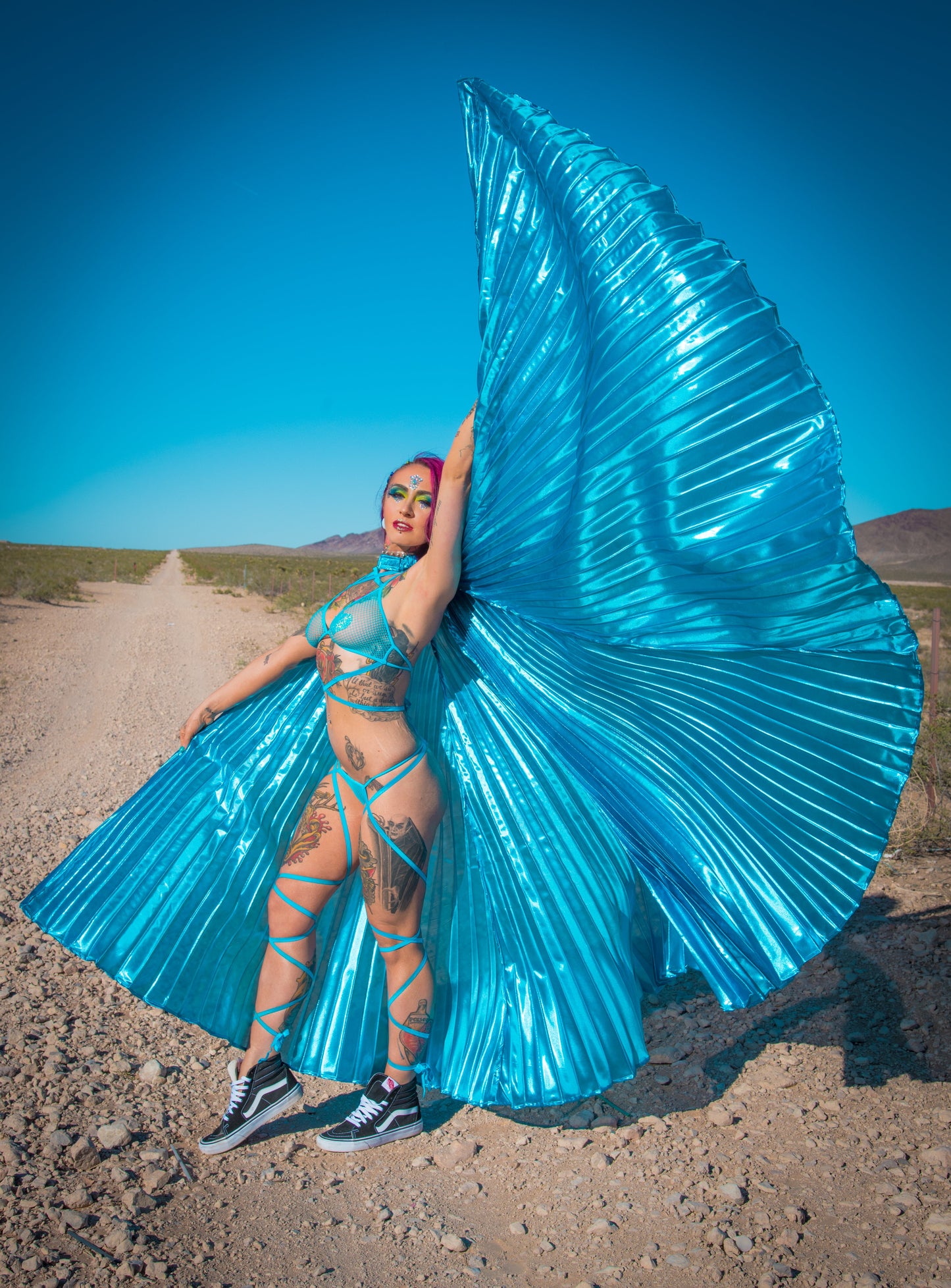 360 Degree Pleated Halter Isis Extension Wings