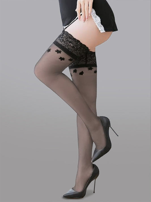 Flower Lace High Stockings.