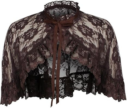 Brown Lace Cape