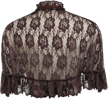Brown Lace Cape