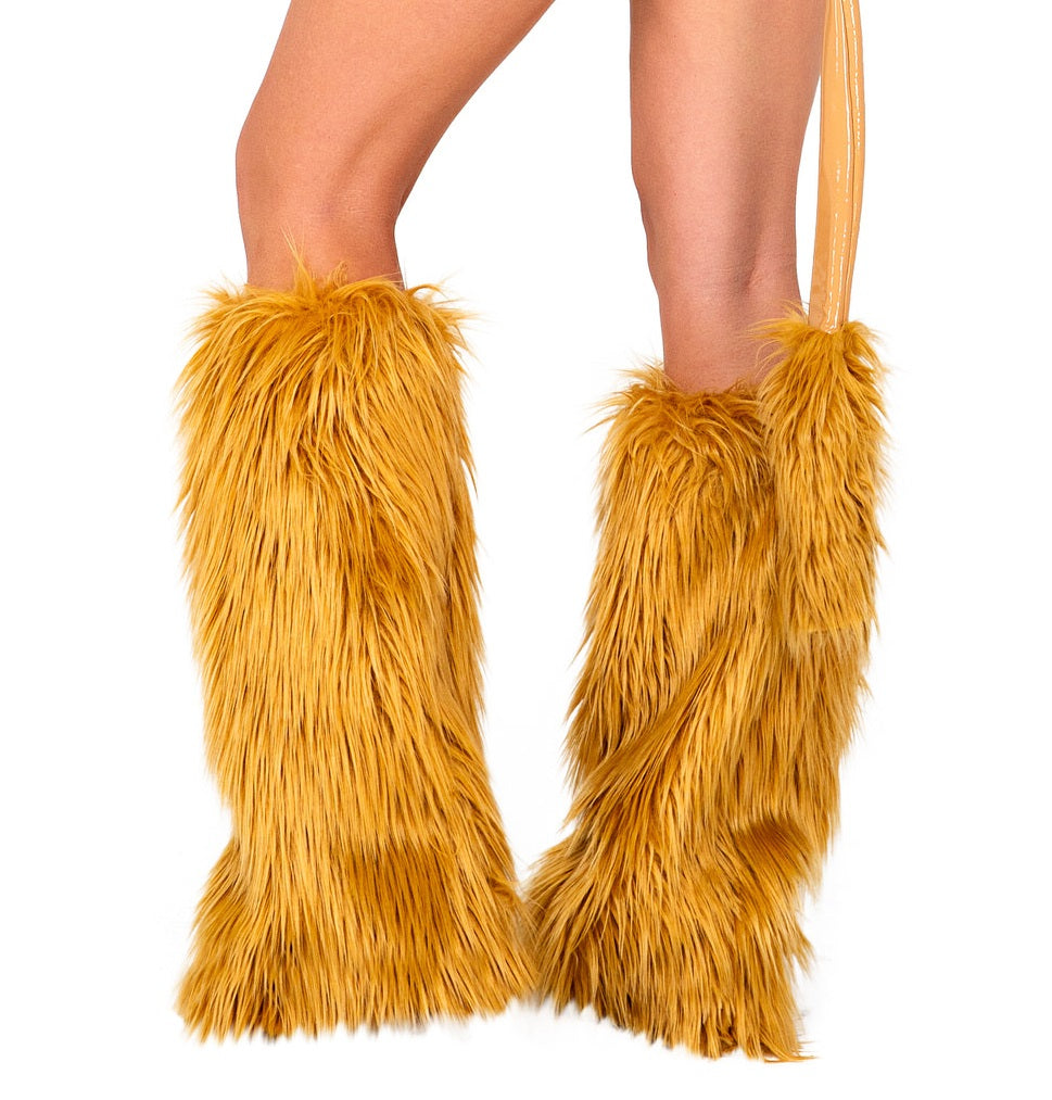 Roma Rave Festival Fur Boot Covers.
