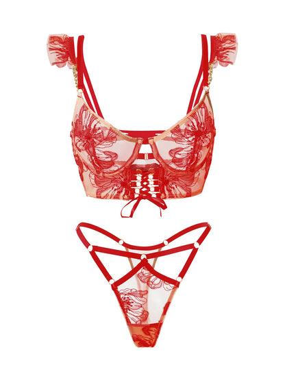 Diana Red Sculpting Body Lingerie Set