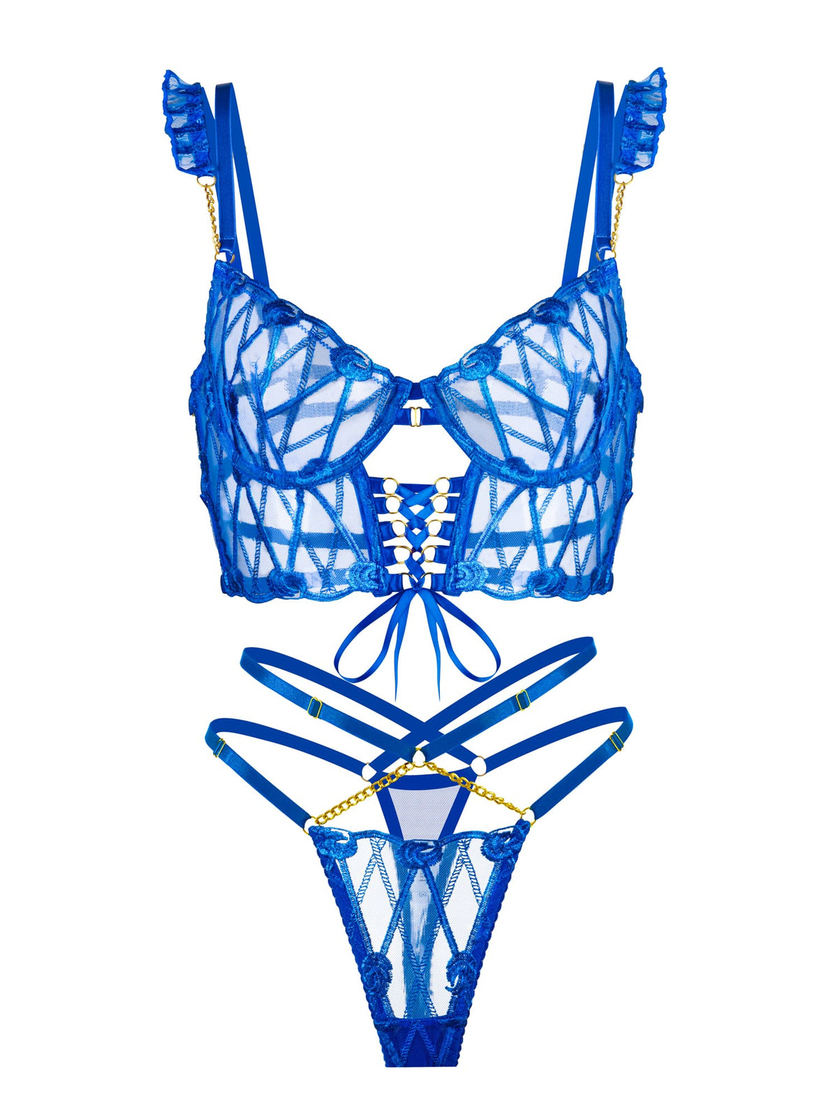 Adriana Pearl Blue Adjustable Set