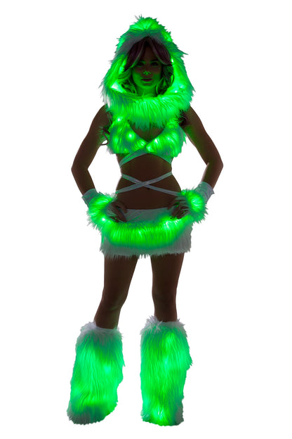 Rave FF430 - Faux fur Light-Up Infinity Hood - J. Valentine.