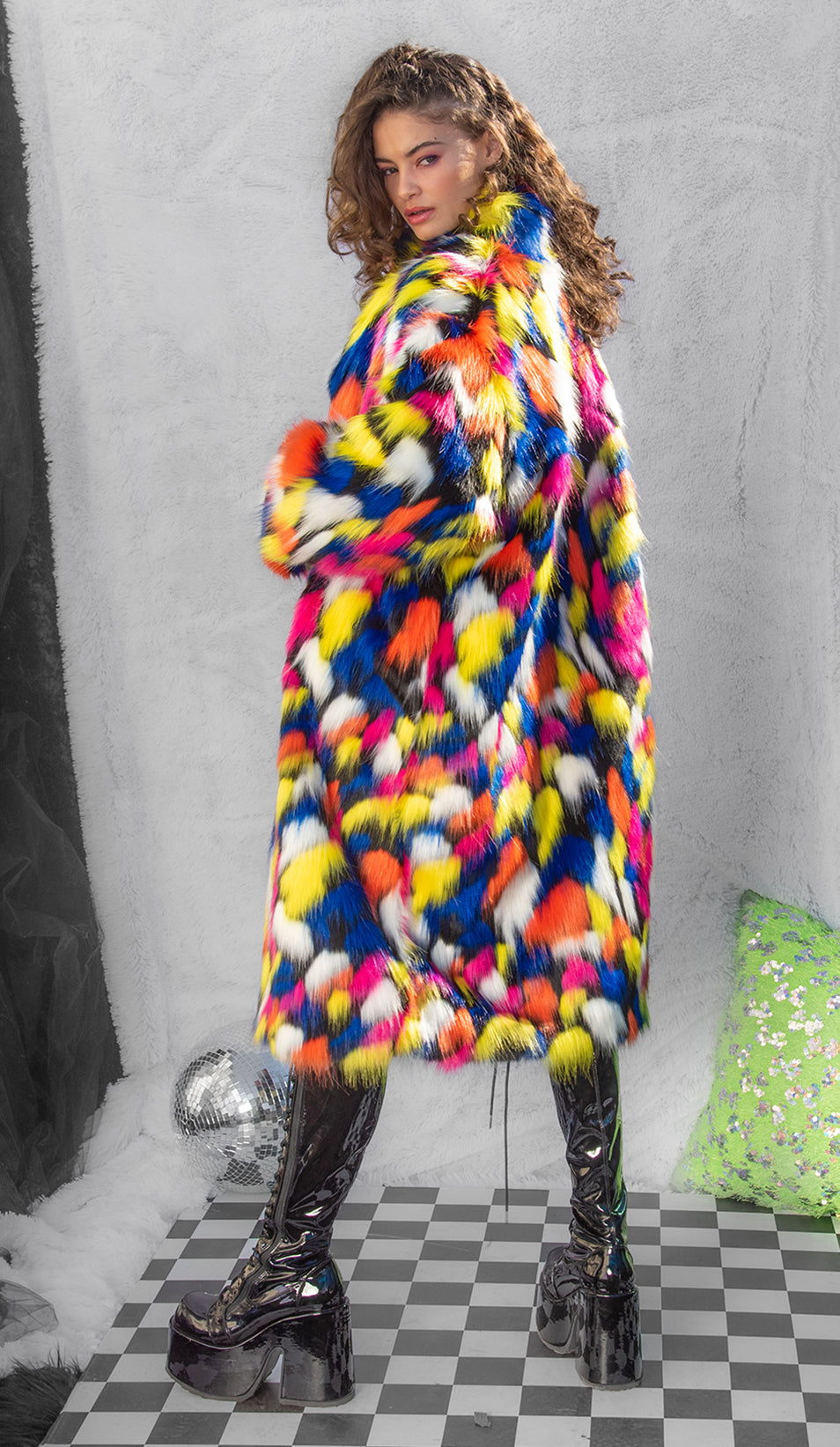 Rave FR154 - Unisex Faux Fur Mid-Length Coat - J. Valentine.