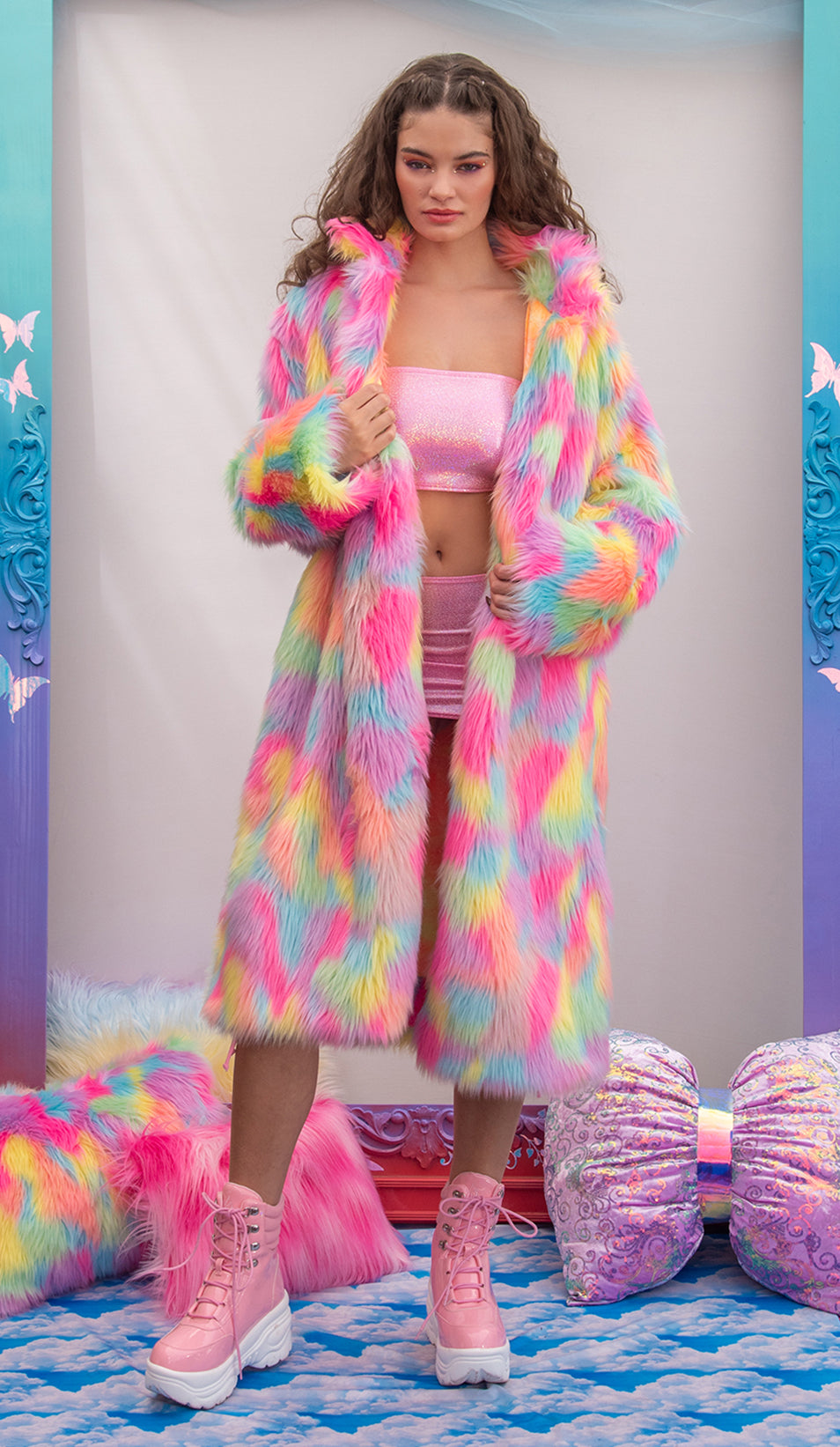Rave FR154 - Unisex Faux Fur Mid-Length Coat - J. Valentine.