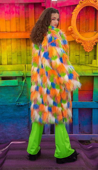 Rave FR154 - Unisex Faux Fur Mid-Length Coat - J. Valentine.