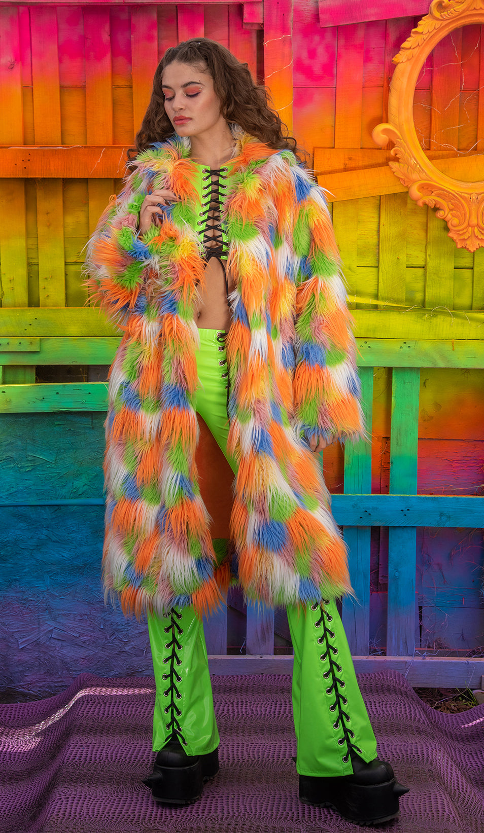 Rave FR154 - Unisex Faux Fur Mid-Length Coat - J. Valentine.