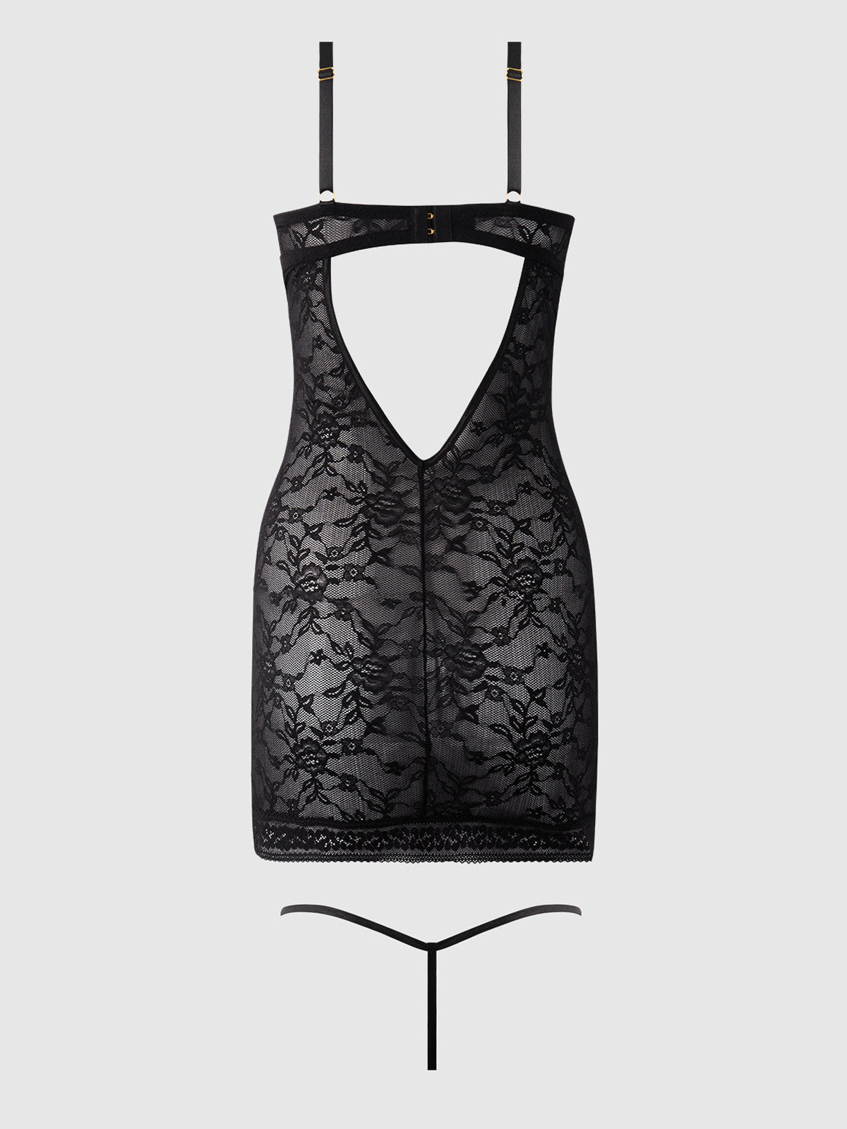SAVANNAH LACE PUSH UP CHEMISE & G-STRING SET