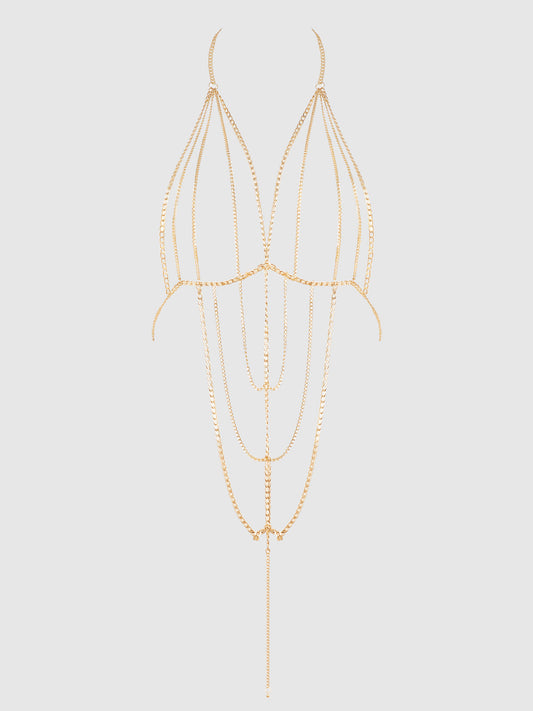 Deep V-plunge Chain Teddy