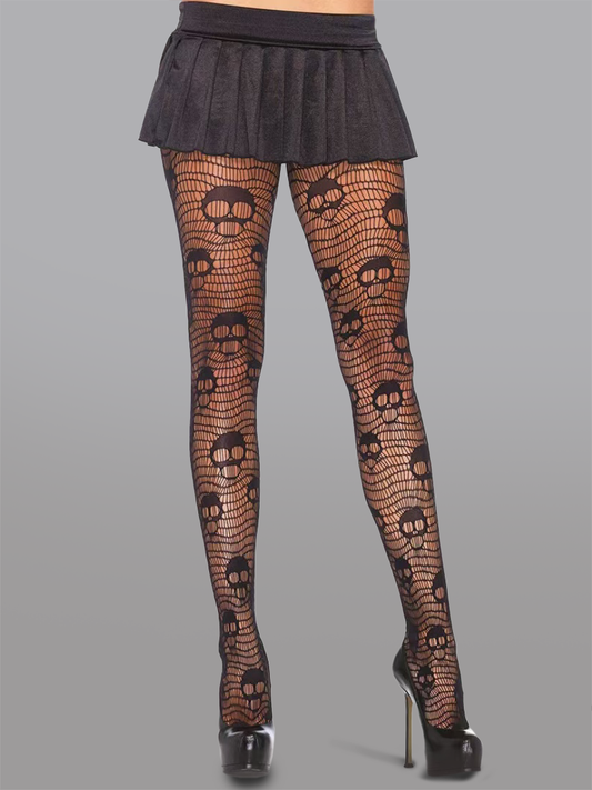 Dark Skull Mesh Tights.