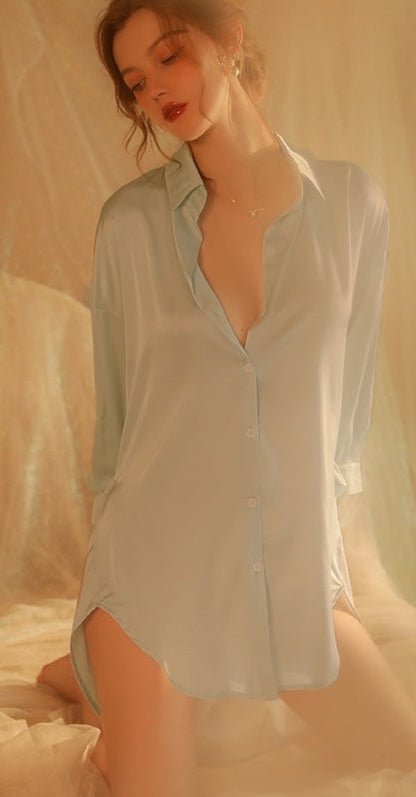 Slip Into Me Satin Sleep Shirt