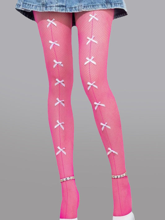 Bow Tie Fishnet Tights.