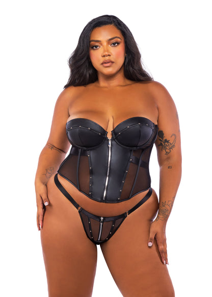 Lust & Leather Corset 2-Piece Set Roma Confidential.