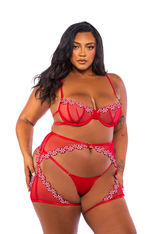 Peppermint Kiss 3-Piece Chaps Set Roma Confidential.