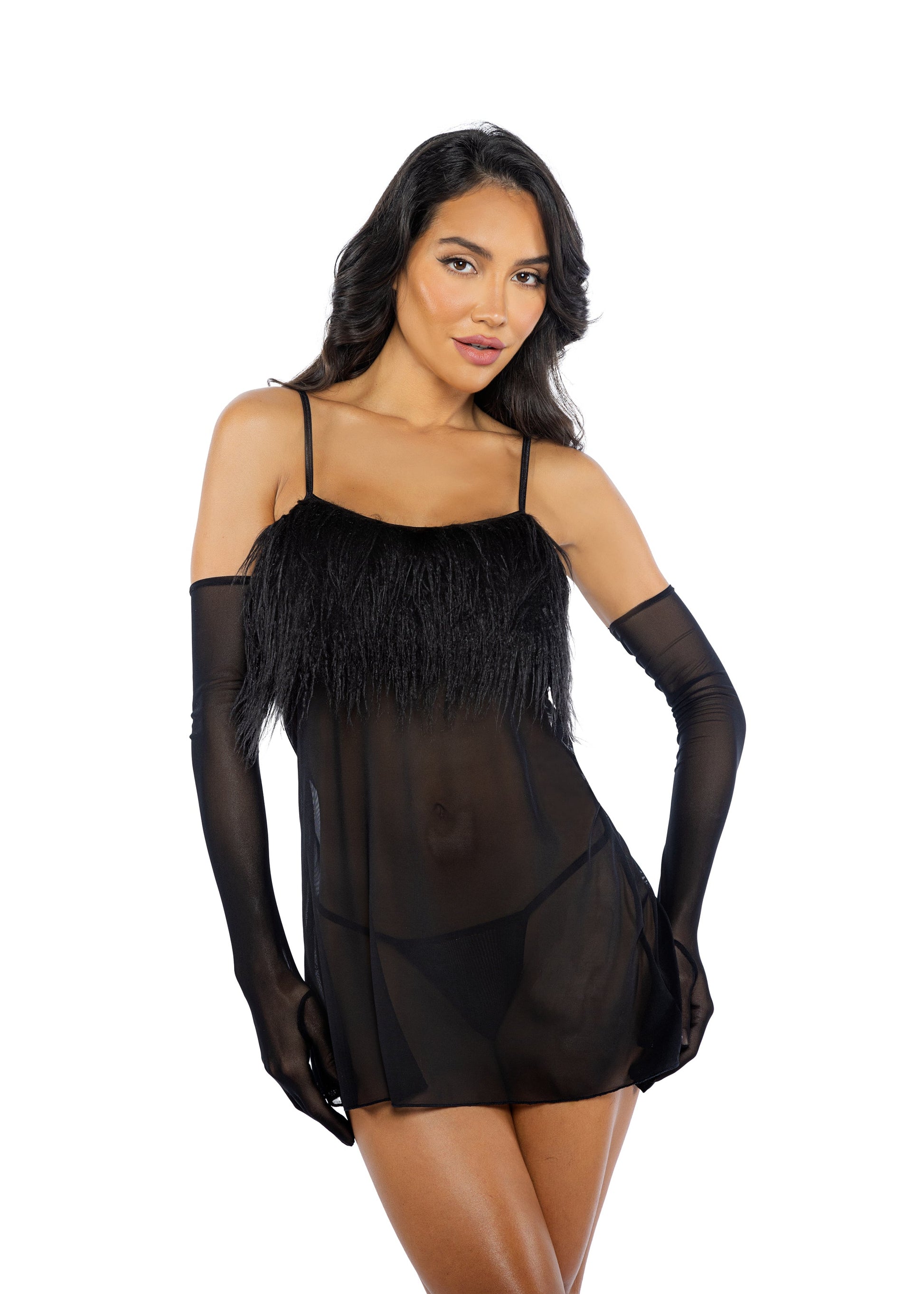 Amelia 2-Piece Feather Babydoll Roma Confidential.