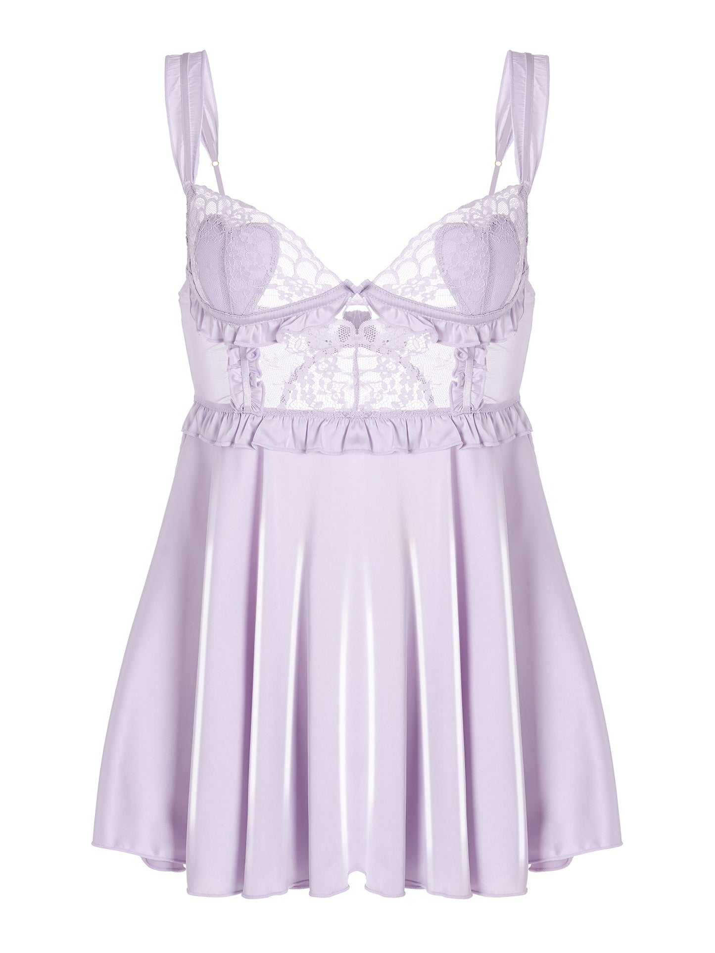 Purple Soft Satin Slip Dress.