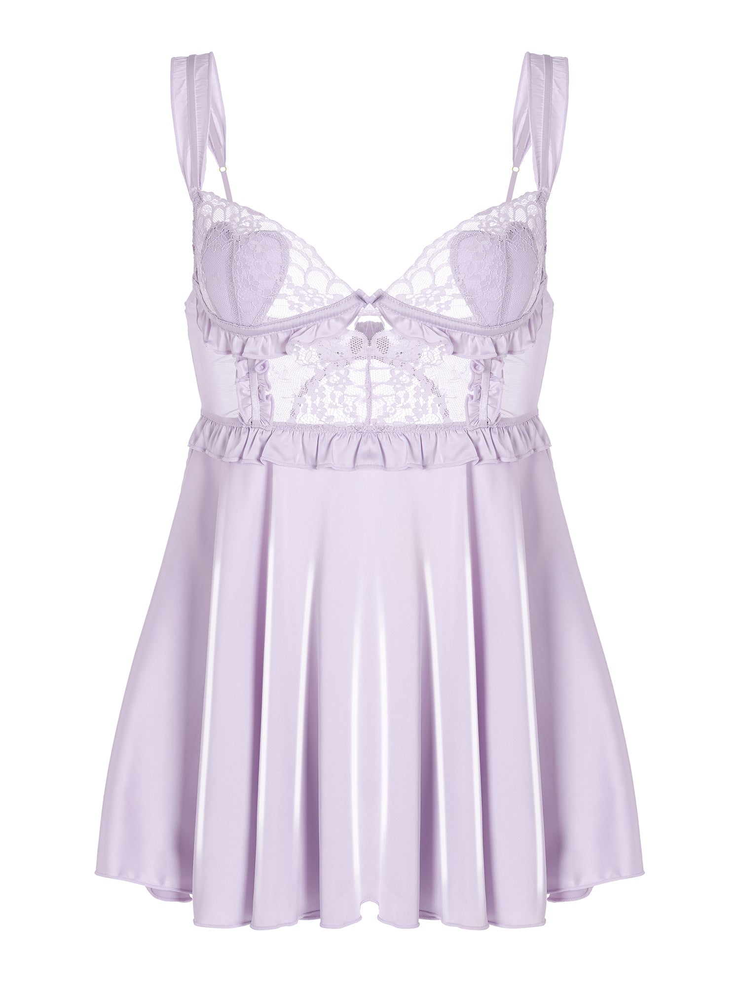 Purple Soft Satin Slip Dress.