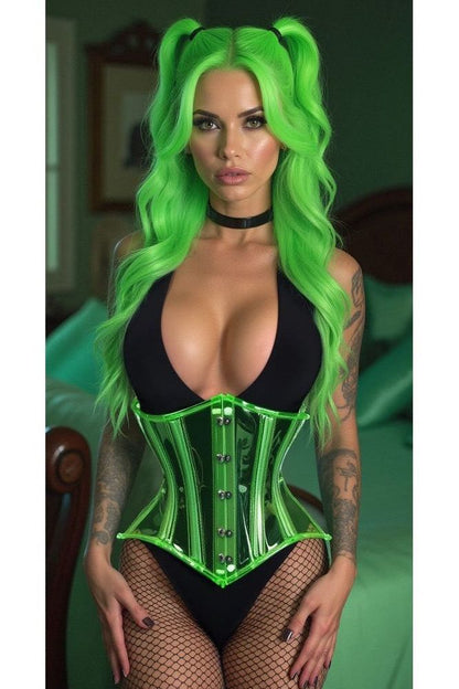 Lavish Green Clear Curvy Underbust Waist Cincher Corset