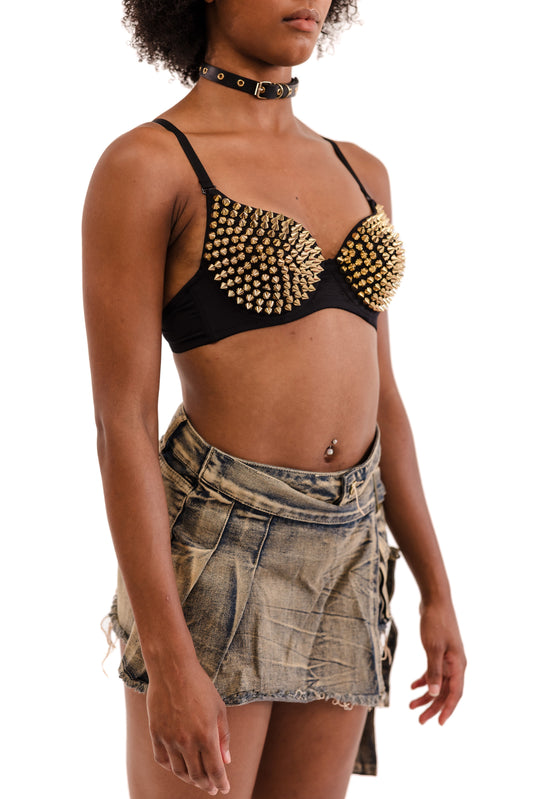 24k Fever Studded Bralette Top