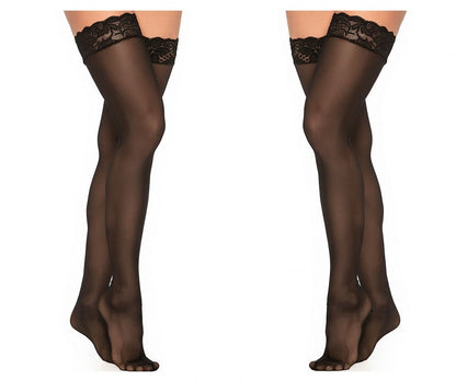 Mapale 1094 Mesh Thigh Highs Color Black.