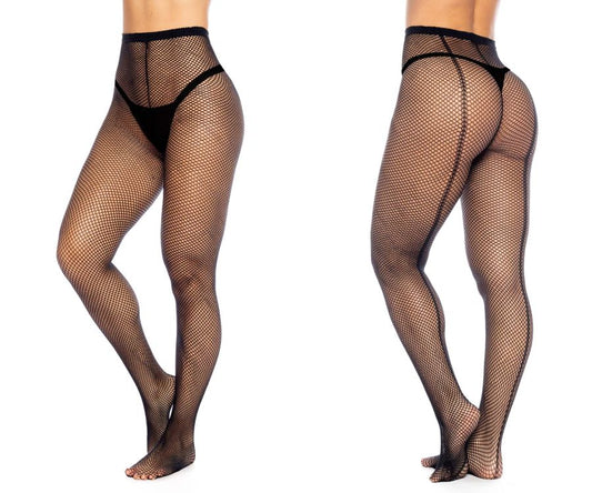 Mapale 1107 Fishnet Pantyhose Color Black.