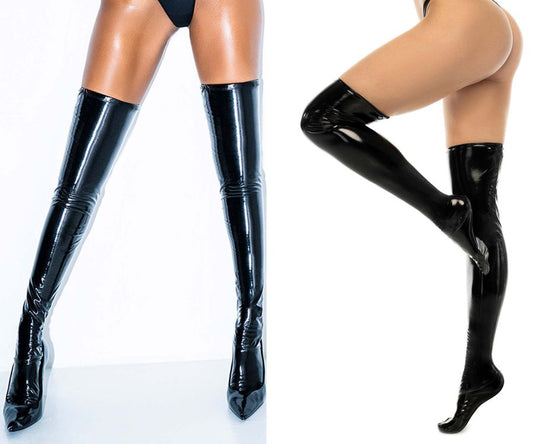 Mapale 1113 Saskia Thigh High Color Gloss Black.