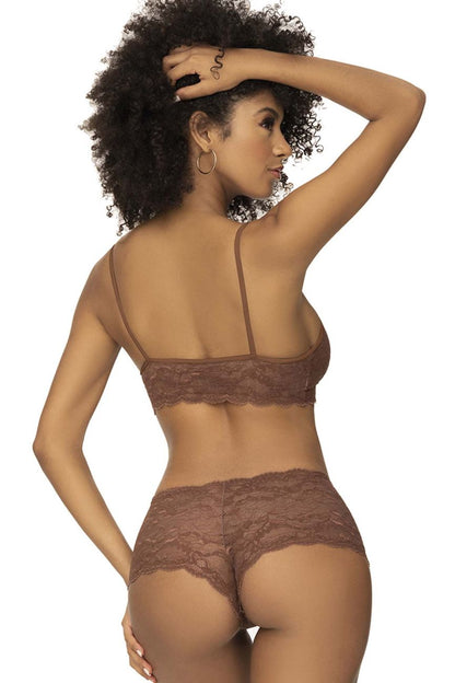 Mapale 206 Panty and Top Lace Set Color Cocoa.