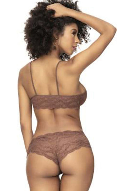Mapale 207 Panty and Top Lace Set Color Cocoa.