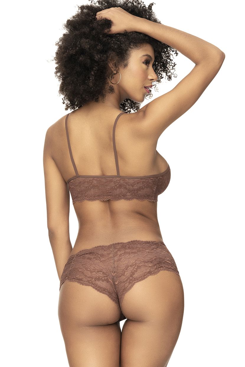 Mapale 207 Panty and Top Lace Set Color Cocoa.