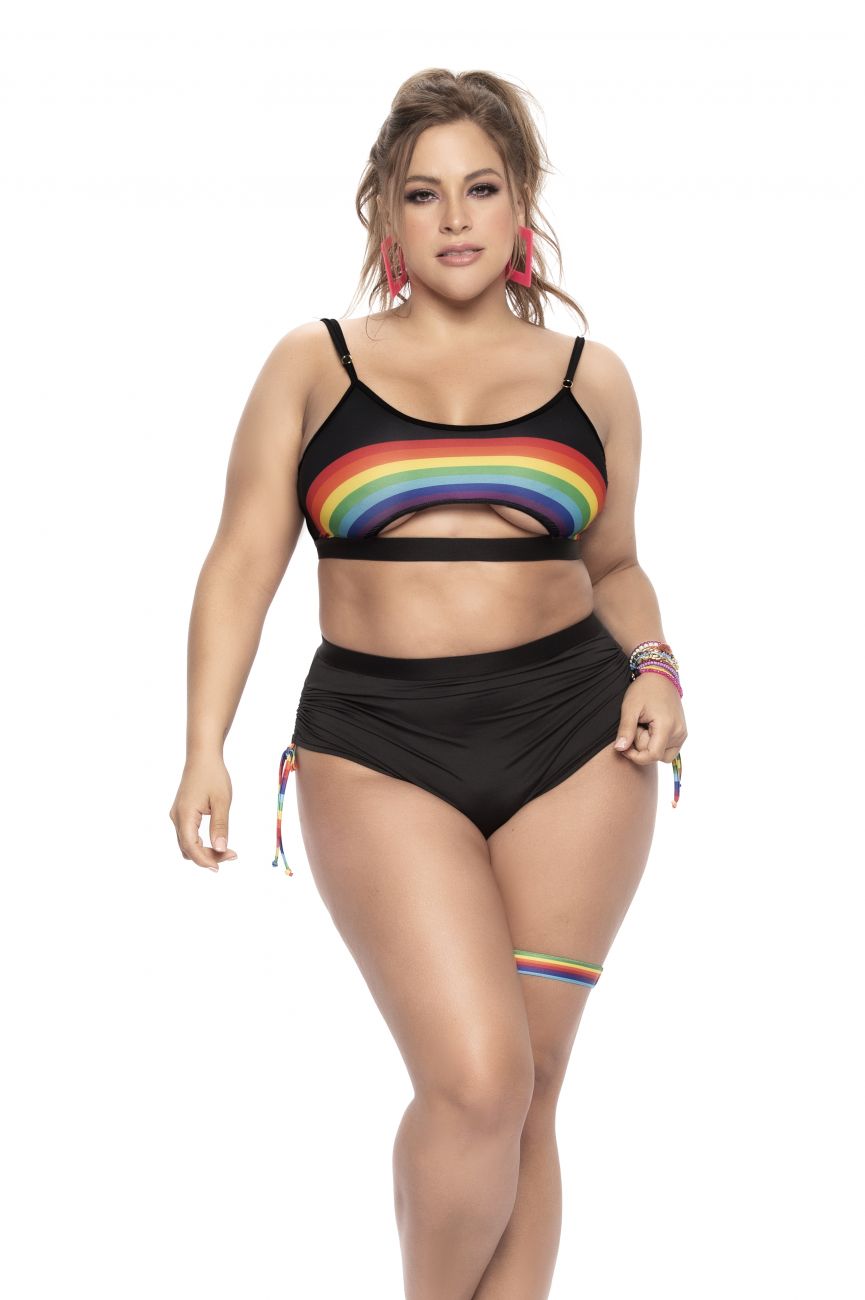 Mapale 2689X Curvy Size Two Piece Set Color Black.