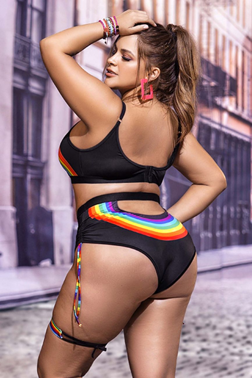 Mapale 2689X Curvy Size Two Piece Set Color Black.