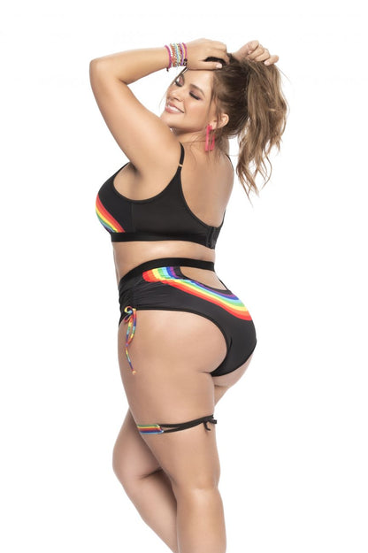 Mapale 2689X Curvy Size Two Piece Set Color Black.