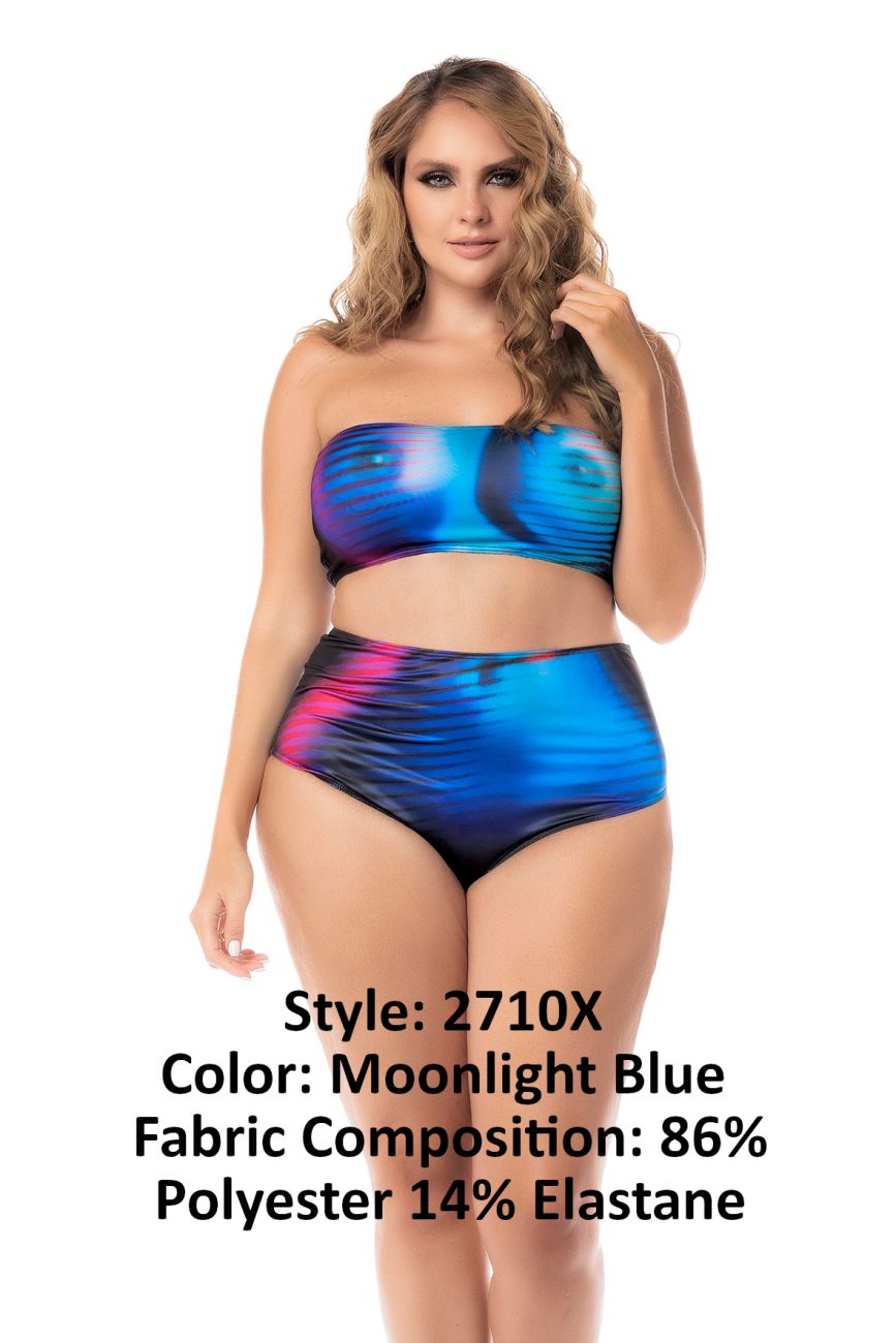 Mapale 2710X Curvy Size Two Piece Set Color Moonlight Blue.