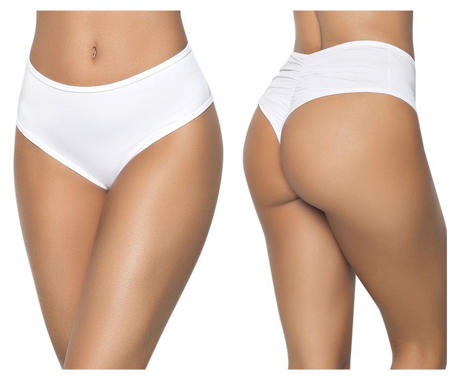 Mapale 3037 High Waist Ruched Back Panty Color White.
