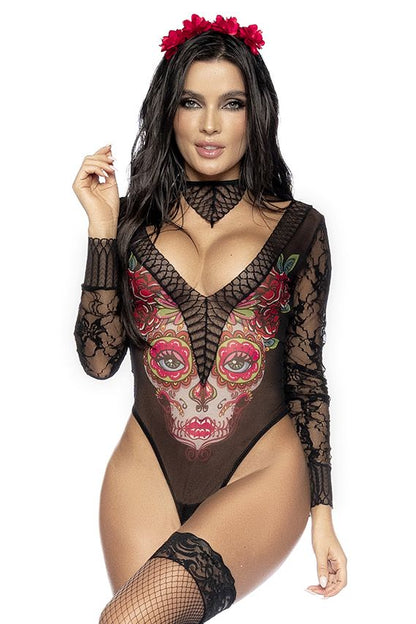Mapale 60008 Costume Curvy Size Sexy Catrina Color Only Color.
