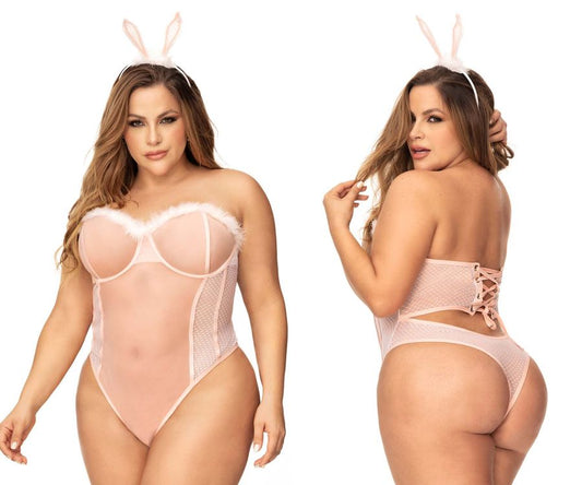 Mapale 60009X Curvy Size Costume Sexy Bunny Color Only Color.